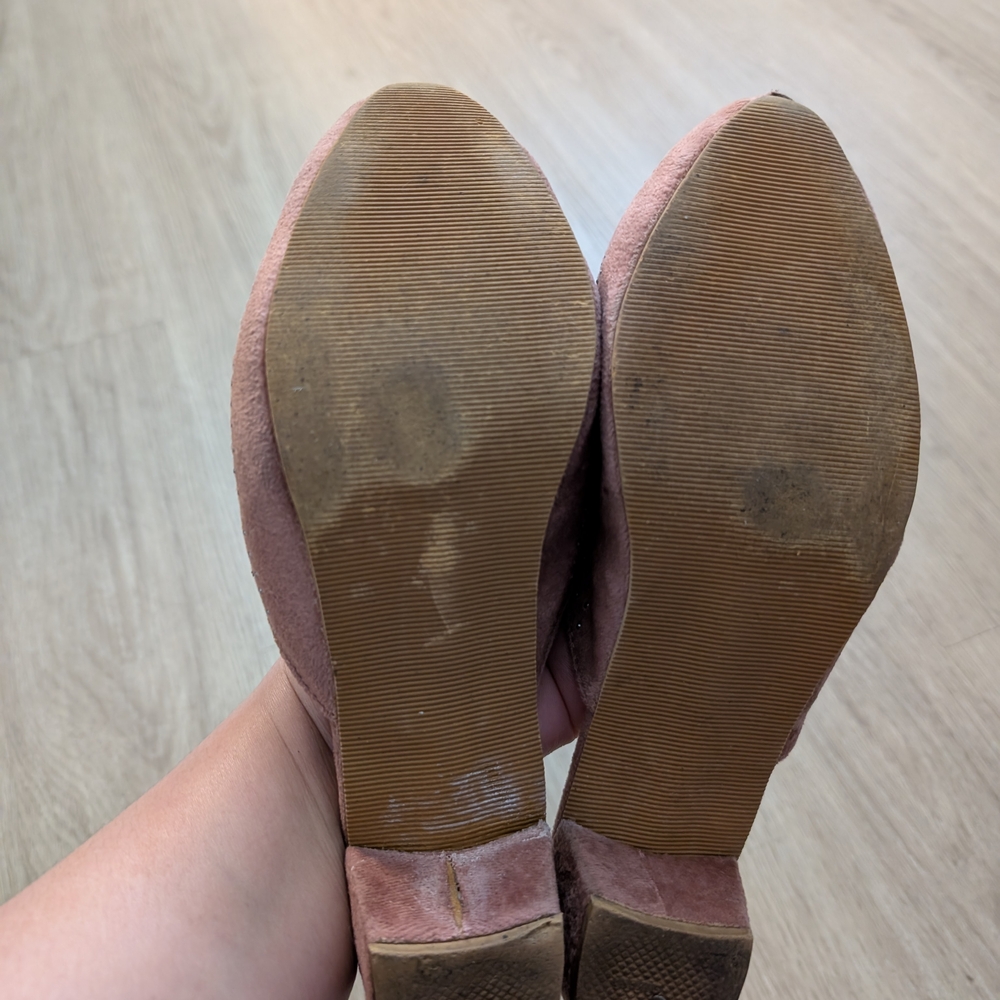 Embellished Muted Pink Mules - Picture 4 of 4